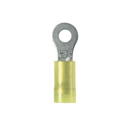 Panduit Ring Terminal, M3 Stud Size, 10 AWG, 600 V, Nylon Insulated, Yellow, 50 PK PMNF6-3R-L